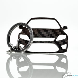 BlackStuff Carbon Fiber Keychain Keyring Ring Holder Compatible with Mondeo MK4 2007-2014 BS-186