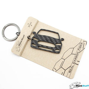 BlackStuff Carbon Fiber Keychain Keyring Ring Holder Compatible with Mondeo MK5 2014-2019 BS-187