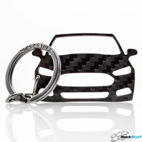 BlackStuff Carbon Fiber Keychain Keyring Ring Holder Compatible with Mondeo MK5 2014-2019 BS-187