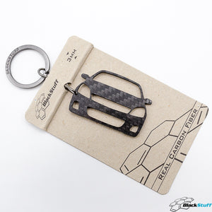 BlackStuff Carbon Fiber Keychain Keyring Ring Holder Compatible with Astra H 2004-2009 BS-190