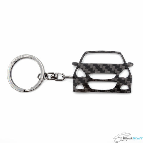 BlackStuff Carbon Fiber Keychain Keyring Ring Holder Compatible with Corsa D 2006-2014 BS-192