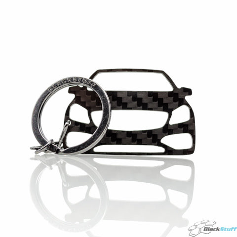 BlackStuff Carbon Fiber Keychain Keyring Ring Holder Compatible with A Class W176 2013-2019 BS-194