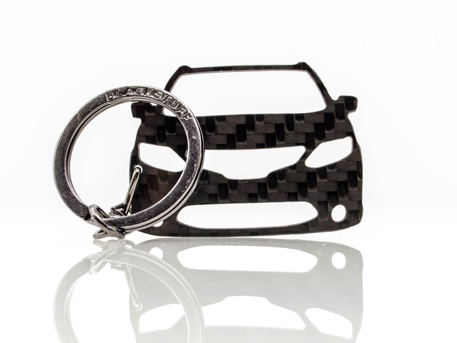 BlackStuff Carbon Fiber Keychain Keyring Ring Holder Compatible with Qashqai J11 2013-2017 BS-809