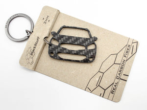 BlackStuff Carbon Fiber Keychain Keyring Ring Holder Compatible with Qashqai J10 2006-2013 BS-808