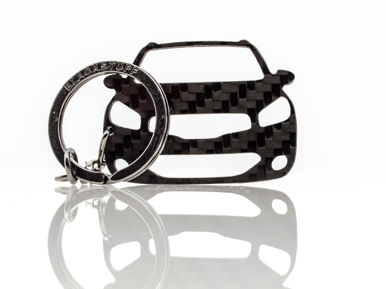 BlackStuff Carbon Fiber Keychain Keyring Ring Holder Compatible with Qashqai J10 2006-2013 BS-808