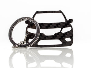 BlackStuff Carbon Fiber Keychain Keyring Ring Holder Compatible with X-Trail T32 2013-2019 BS-812