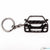 BlackStuff Carbon Fiber Keychain Keyring Ring Holder Compatible with 3008 MK2 2016 BS-803