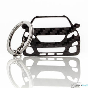 BlackStuff Carbon Fiber Keychain Keyring Ring Holder Compatible with 3008 MK2 2016 BS-803