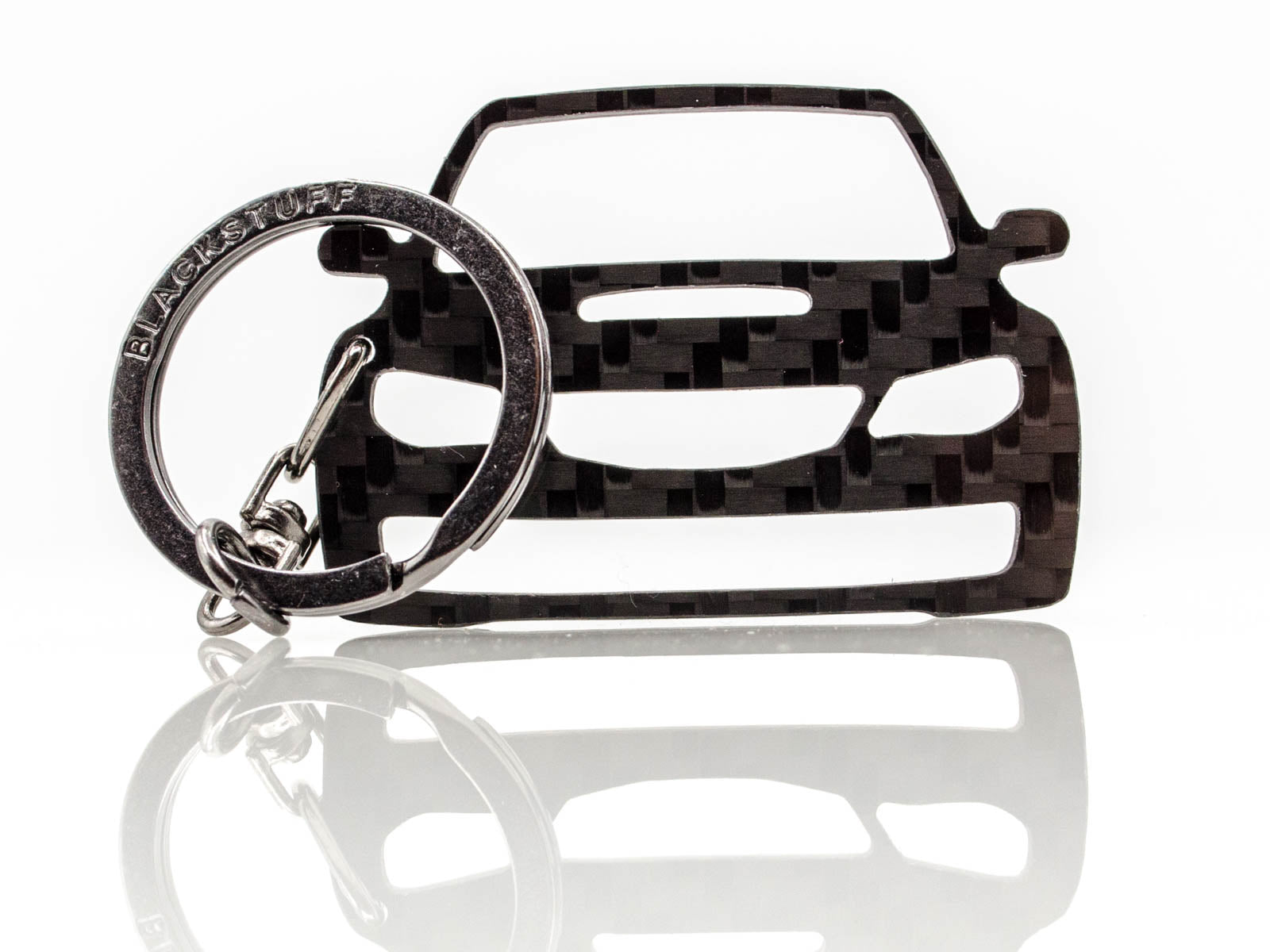 BlackStuff Carbon Fiber Keychain Keyring Ring Holder Compatible with Impreza GR GH 2007-2011 BS-813