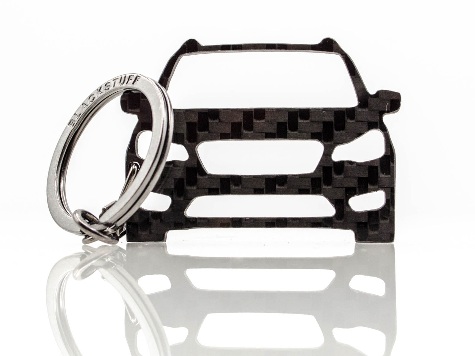 BlackStuff Carbon Fiber Keychain Keyring Ring Holder Compatible with XV Crosstreck 2013-2017 BS-816