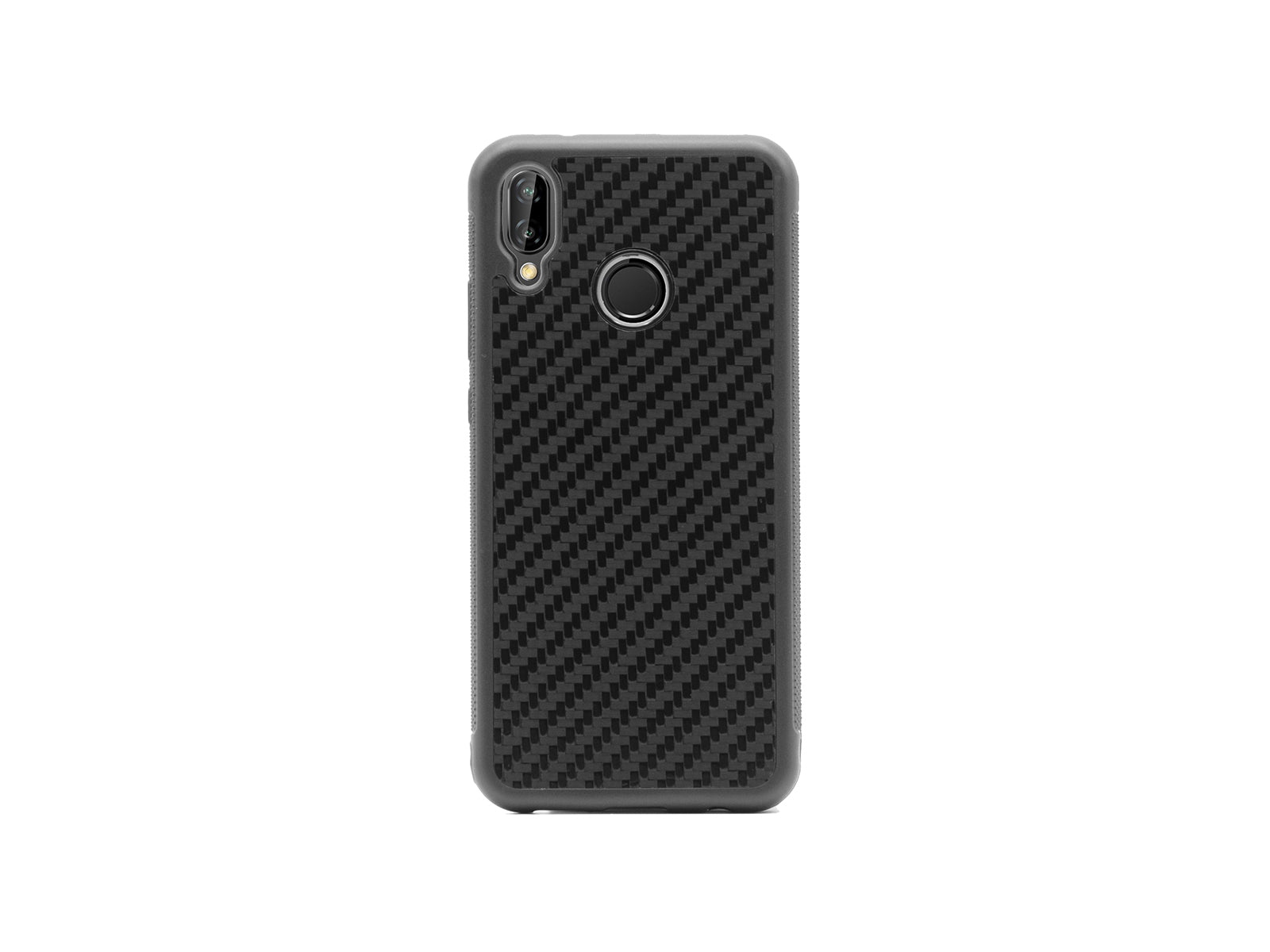 BlackStuff Echte Kohlefaser und Silikon, leichte Handyhülle, kompatibel mit Huawei P20 Lite BS-2016