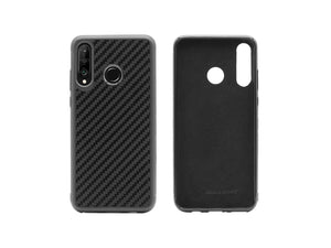 BlackStuff Genuine Carbon Fiber and Silicone Lightweight Phone Case Compatible with Huawei P30 Lite BS-2014