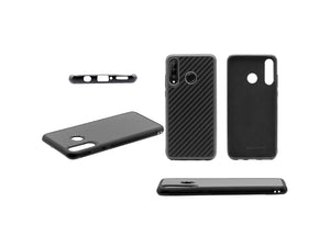 BlackStuff Genuine Carbon Fiber and Silicone Lightweight Phone Case Compatible with Huawei P30 Lite BS-2014