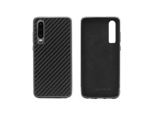 Custodia per telefono leggera in vera fibra di carbonio e silicone BlackStuff compatibile con Huawei P30 BS-2013