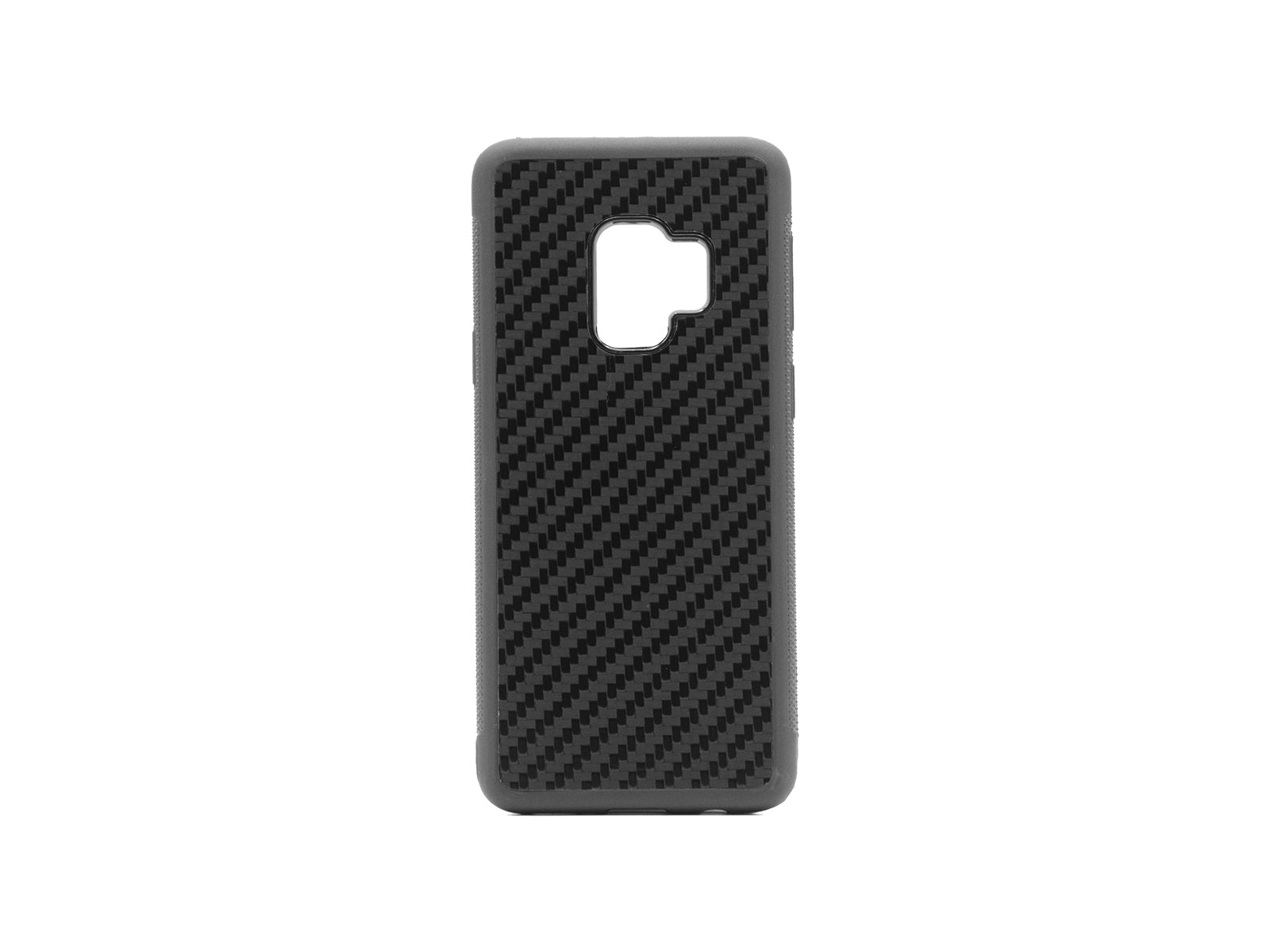 BlackStuff Genuine Carbon Fiber and Silicone Lightweight Phone Case Compatible with Samsung Galaxy S9 BS-2008