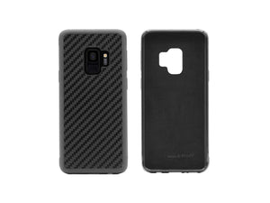 Custodia per telefono leggera in vera fibra di carbonio e silicone BlackStuff compatibile con Samsung Galaxy S9 BS-2008