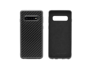 BlackStuff Genuine Carbon Fiber and Silicone Lightweight Phone Case Compatible with Samsung Galaxy S10 BS-2007