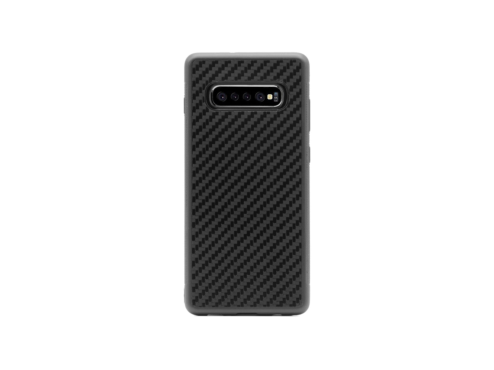 BlackStuff Custodia per telefono leggera in vera fibra di carbonio e silicone compatibile con Samsung Galaxy S10 Plus BS-2010