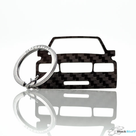 BlackStuff Carbon Fiber Keychain Keyring Ring Holder Compatible with W201 190E Evo Cosworth BS-609