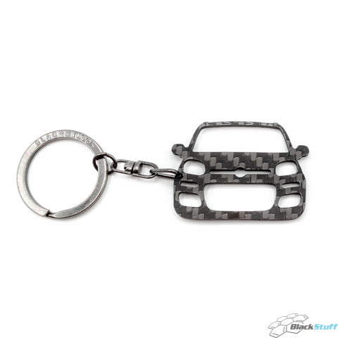 BlackStuff Carbon Fiber Keychain Keyring Ring Holder Compatible with Panda 2011-2019 BS-610