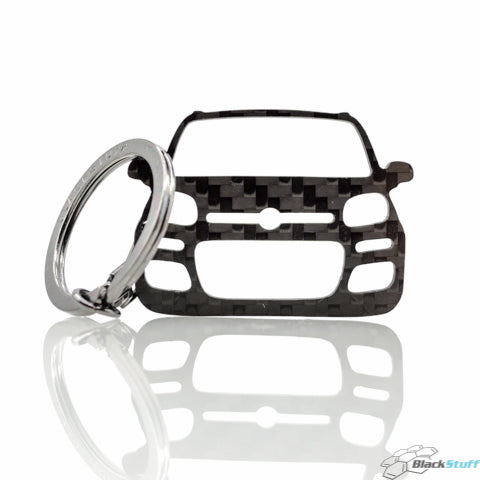 BlackStuff Carbon Fiber Keychain Keyring Ring Holder Compatible with Panda 2011-2019 BS-610