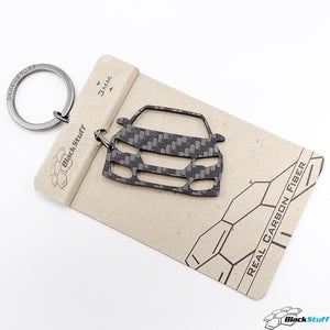 BlackStuff Carbon Fiber Keychain Keyring Ring Holder Compatible with Civic Type R MK9 FK2 2011-2015 BS-613