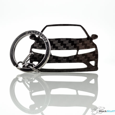 BlackStuff Carbon Fiber Keychain Keyring Ring Holder Compatible with Civic Type R MK8 FN2 2006-2011 BS-614