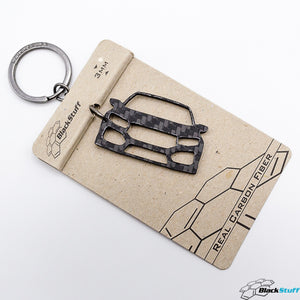 BlackStuff Carbon Fiber Keychain Keyring Ring Holder Compatible with Civic Type R MK10 2016 BS-615