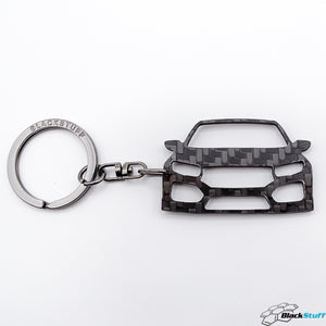 BlackStuff Carbon Fiber Keychain Keyring Ring Holder Compatible with Civic Type R MK10 2016 BS-615