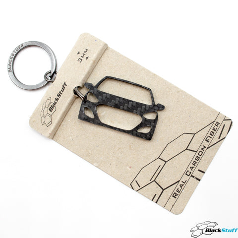 BlackStuff Carbon Fiber Keychain Keyring Ring Holder Compatible with i30 2012-2017 BS-617