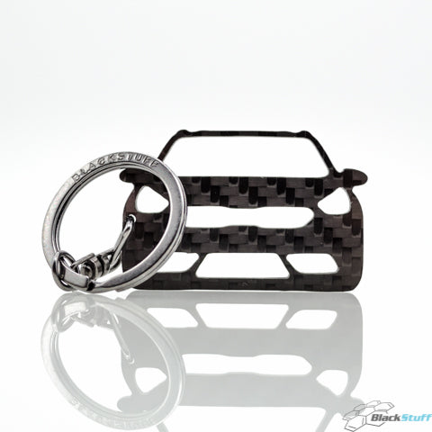 BlackStuff Carbon Fiber Keychain Keyring Ring Holder Compatible with Niro BS-623