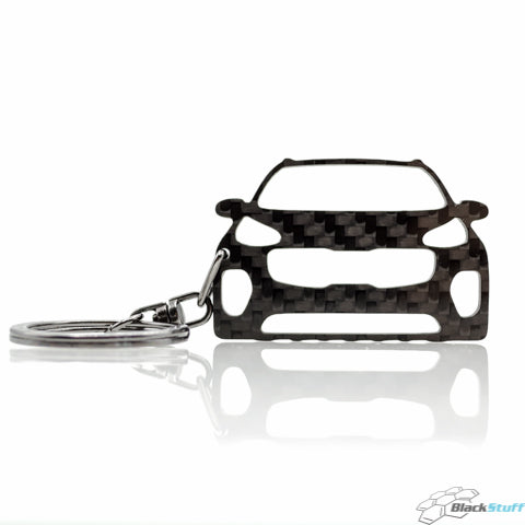 BlackStuff Carbon Fiber Keychain Keyring Ring Holder Compatible with Sportage 2015-2018 BS-625
