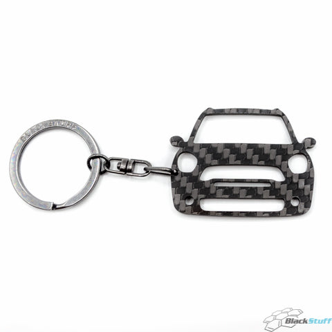 BlackStuff Carbon Fiber Keychain Keyring Ring Holder Compatible with Countryman F60 2017 BS-627