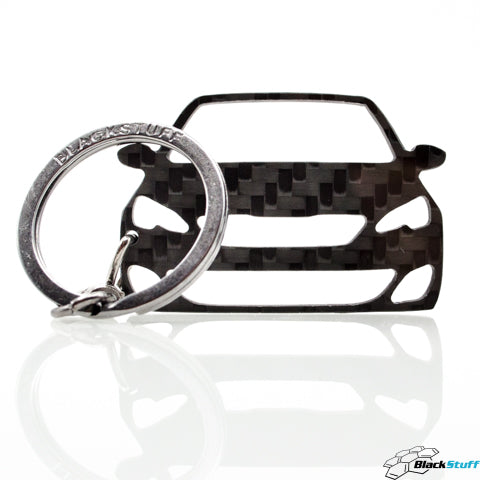 BlackStuff Carbon Fiber Keychain Keyring Ring Holder Compatible with 308 T9 2013-2017 BS-630