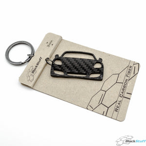 BlackStuff Carbon Fiber Keychain Keyring Ring Holder Compatible with Boxster Cayman 987 2005-2012 BS-631