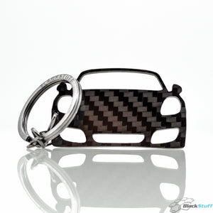 BlackStuff Carbon Fiber Keychain Keyring Ring Holder Compatible with Boxster Cayman 987 2005-2012 BS-631