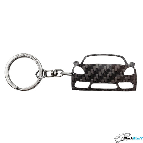 BlackStuff Carbon Fiber Keychain Keyring Ring Holder Compatible with 718 Boxster Cayman 982 2016 BS-632