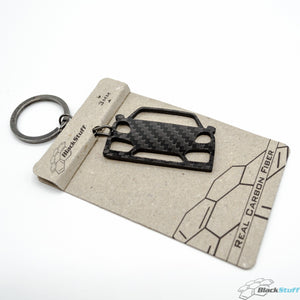 BlackStuff Carbon Fiber Keychain Keyring Ring Holder Compatible with Boxster Cayman 981 2012-2016 BS-635