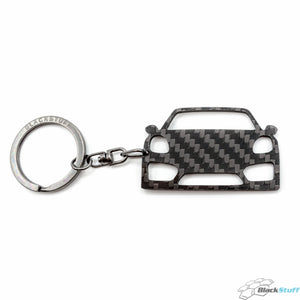 BlackStuff Carbon Fiber Keychain Keyring Ring Holder Compatible with Boxster Cayman 981 2012-2016 BS-635