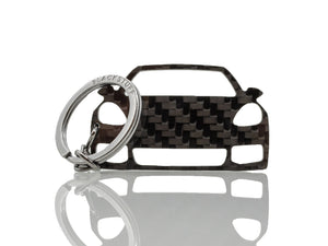 BlackStuff Carbon Fiber Keychain Keyring Ring Holder Compatible with Panamera GTS Turbo 4S BS-636