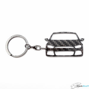 BlackStuff Carbon Fiber Keychain Keyring Ring Holder Compatible with Scirocco 2008-2018 BS-637