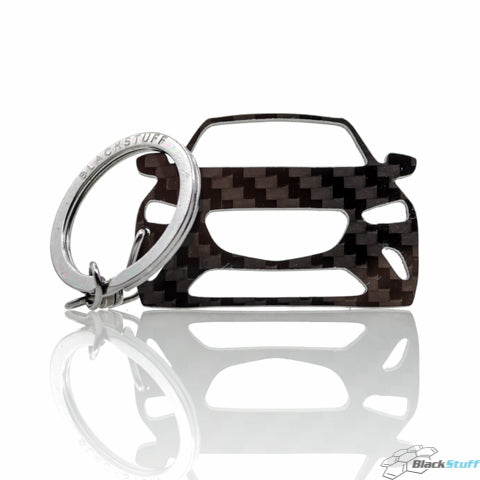 BlackStuff Carbon Fiber Keychain Keyring Ring Holder Compatible with CX3 BS-641