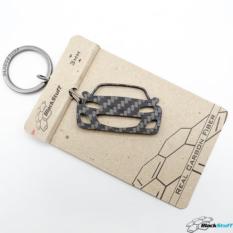 BlackStuff Carbon Fiber Keychain Keyring Ring Holder Compatible with MX5 NC MK3 2005-2015 BS-644