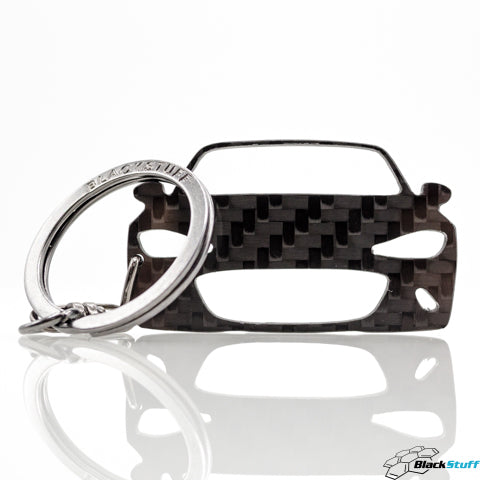 BlackStuff Carbon Fiber Keychain Keyring Ring Holder Compatible with MX5 ND MK4 BS-645