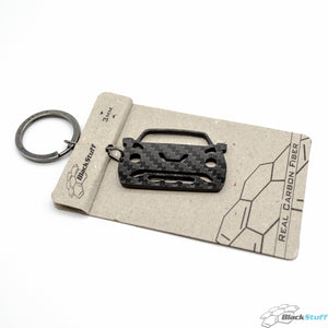 BlackStuff Carbon Fiber Keychain Keyring Ring Holder Compatible with Juke F15 2015-2019 BS-648