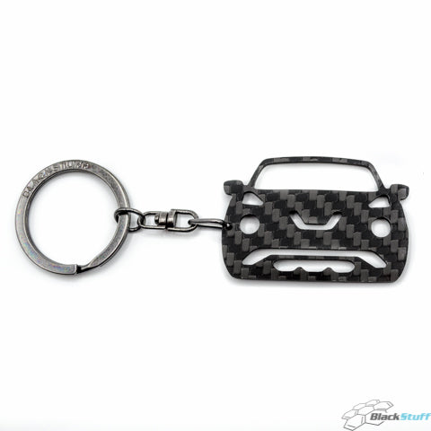 BlackStuff Carbon Fiber Keychain Keyring Ring Holder Compatible with Juke F15 2015-2019 BS-648