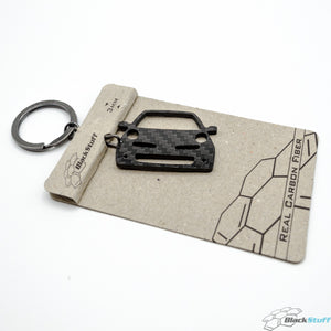 BlackStuff Carbon Fiber Keychain Keyring Ring Holder Compatible with Micra K12 2002-2010 BS-650