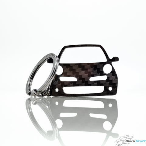 BlackStuff Carbon Fiber Keychain Keyring Ring Holder Compatible with Micra K12 2002-2010 BS-650