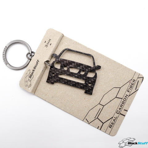 BlackStuff Carbon Fiber Keychain Keyring Ring Holder Compatible with Navara D40 Pathfinder R51 2004-2014 BS-651