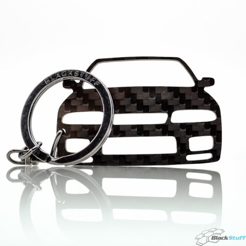 BlackStuff Carbon Fiber Keychain Keyring Ring Holder Compatible with Skyline R33 GT-R BS-654